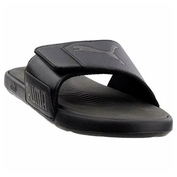 Puma Black Starcat Tech Slide Sandals Size 8 - Picture 1 of 7